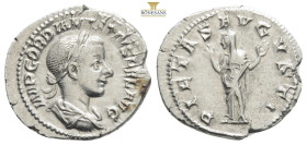 GORDIAN III. (238 - 244 AD). Denarius. 240 - 241 AD Rome.
Vs: IMP GORDIANVS PIVS FEL AVG. Bust with laurel wreath, paludament and armor on the right.
...
