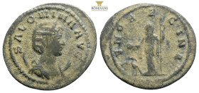 Salonina, Augusta, 254-268. Antoninianus Antioch, 263. SALONINA AVG Diademed and draped bust of Salonina to right, set on crescent. Rev. IVNO REGINA J...