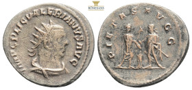 Valerian I, 253-260. Antoninianus Samosata, 255-256. IMP C P LIC VALERIANVS P F AVG Radiate, draped and cuirassed bust of Valerian I to right. Rev. PI...