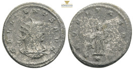 allienus, 253-268. Antoninianus Rome, 265-267. GALLIENVS AVG Radiate head of Gallienus to right. Rev. AETERNITAS AVG Sol standing front, head to left,...
