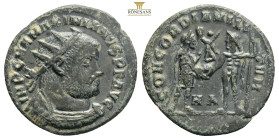 Roman Imperial
Maximianus. First reign, A.D. 286-305. AE post-reform radiate follis fraction Cyzicus.mint, Struck A.D. 295-299. IMP C M A MAXIMIANVS P...