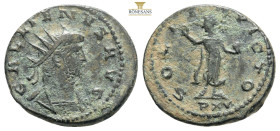 Roman Imperial Coins
ROMAN EMPIRE
Bi-Antoninian (266) Antioch. GALLIENVS AVG / SOLI I- NVICTO Sol stands greeting from the front, head to the left. be...