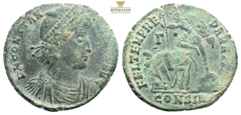 Constantius II, 337-361. Follis (Bronze,Constantinople, 348-351. D N CONSTANTIVS...