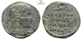 Constantinus I. the Great. AD 306-336. Antiochia
Follis Æ
Laureate head to right / CONSTAN/ TINVS/ AVG/ SMANTZ, in four lines with wreath above.
very ...