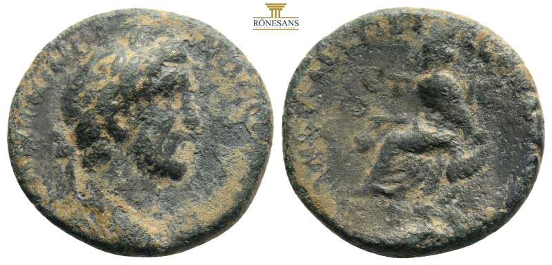 CAPPADOCIA. Tyana. Antoninus Pius. 138-161 AD. Æ Laureate head right / Tyche sea...