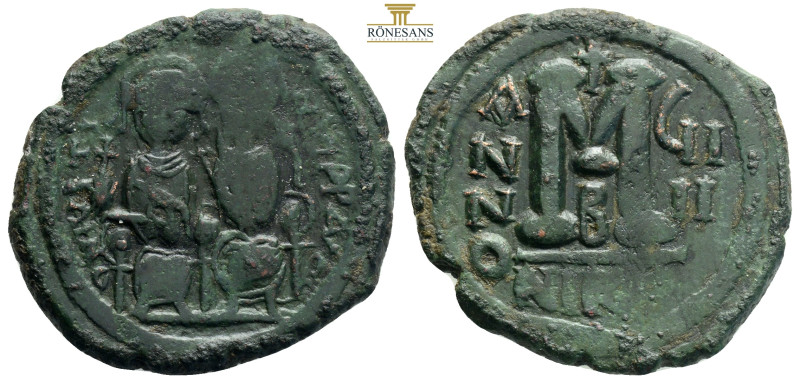 JUSTIN II and SOPHIA.(565-578).Nicomedia.Follis.

Obv : D N IVSTINVS P P AVG.
Ju...