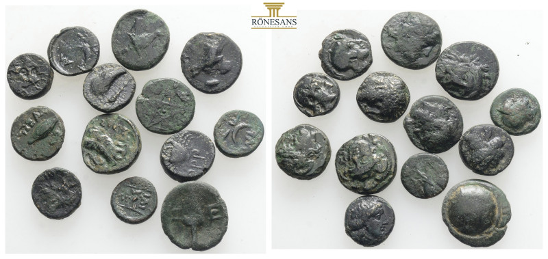 ANCIENT BRONZE COINS….13 PIECES...SOLD AS SEEN.NO RETURN. 13 Lots