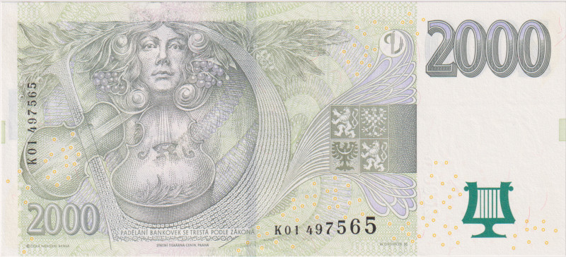 2000 Koruna 2007, the first series K 01(!), BKK CZ23, Hej CZ27

UNC