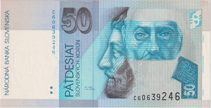 50 Koruna 1999, series C, ERROR "without a beard" on obverse, BKK SK24, Hej SK25...