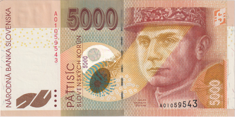 5000 Koruna 2003, replacement series A, BKK SK33, Hej SK41a2

UNC