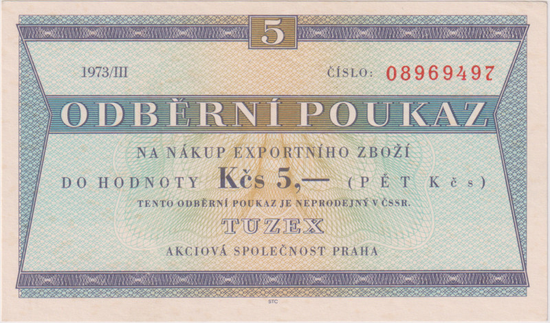 5 Koruna 1973/III, 7mi místný číslovač, s průsvitkou, KŠK 42 VI/a

aUNC