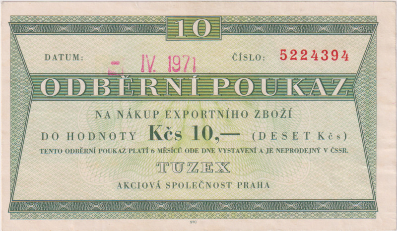 10 Koruna IV.1971, 7mi místný číslovač, s průsvitkou, KŠK 43 VI/a

XF