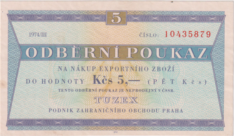 5 Koruna 1974/III, 8mi místný číslovač, s průsvitkou, KŠK 49 VII/a

aUNC...