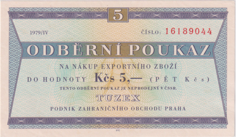 5 Koruna 1979/IV, 8mi místný číslovač, s průsvitkou, KŠK 49 VII/a

UNC