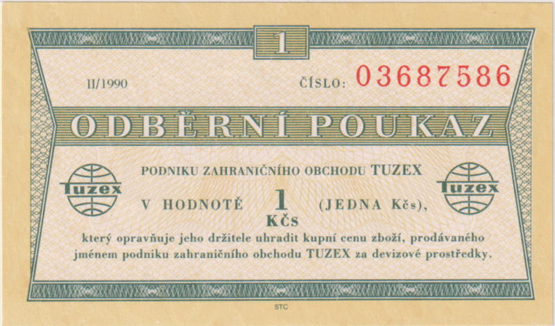 1 Koruna, II/1990, 8mi místný číslovač, s průsvitkou, KŠK 64 IX

aUNC