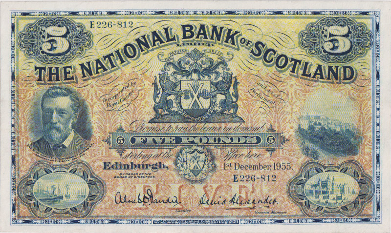 Scotland, 5 Pounds 1955, General Manager a Cashier, Pick 259d

VF