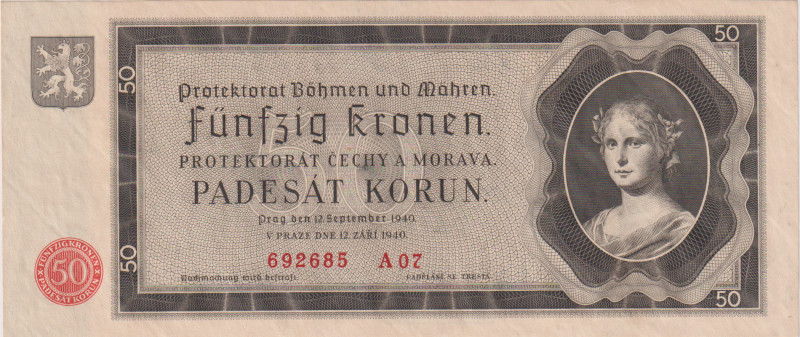 50 Koruna 1940, series A 07, BKK 34, Hej 34

UNC