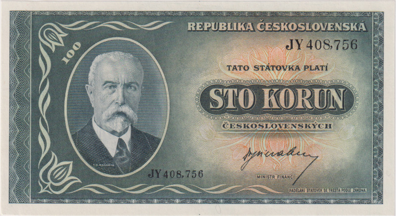 100 Koruna b.d.(1945), series JY, BKK 74, Hej 74

UNC