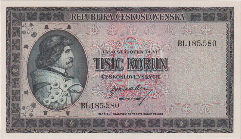 1000 Koruna b.d.(1945), series BL, BKK 76, Hej 76

UNC