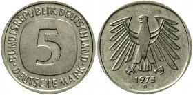 Proben, Verprägungen und Besonderheiten Bundesrepublik Deutschland
5 Mark Kursmünze 1975 D. Geprägt nach dem ursprünglichen Entwurf des Künstler Doeh...