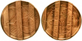 Proben, Verprägungen und Besonderheiten Bundesrepublik Deutschland
2 Cent 2002 A (verm. 1998 geprägt). Mit radial ausgerichteten Sternen auf der Rs....