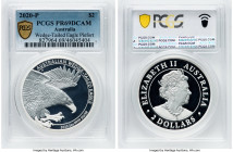Elizabeth II silver Proof Piefort "Wedge-Tailed Eagle" 2 Dollars (2 oz) 2020-P PR69 Deep Cameo PCGS, Perth mint, KM-Unl. Mintage: 1,500. HID0980124201...