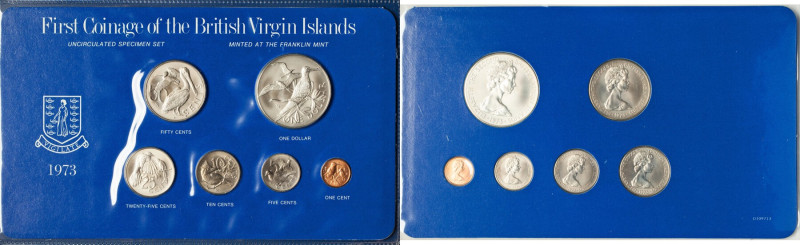 British Colony. Elizabeth II 6-Piece Uncertified "First Coinage of the British V...