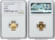 People's Republic gold "Panda" 20 Yuan (1/20 oz) 2014 MS70 NGC, PAN-605A. HID09801242017 © 2023 Heritage Auctions | All Rights Reserved