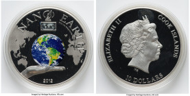 Elizabeth II silver Colorized Proof "Nano Earth" 10 Dollars 2012 UNC, KM1648. Accompanied by original case of issue and COA. HID09801242017 © 2023 Her...