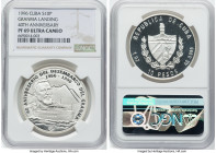 Republic Proof "40th Anniversary - Granma's Landing" 10 Pesos 1996 PR69 Ultra Cameo NGC, Havana mint, KM589. HID09801242017 © 2023 Heritage Auctions |...
