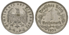 GERMANIA. Terzo Reich. 1 reichsmark 1934 A. Ni. qSPL