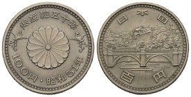GIAPPONE. 100 Yen 1976 (51). 50th Anniversary of Hirohito's enthronement. Ni. qFDC
