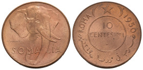 Somalia. Afis. 10 centesimi 1950. FDC rame rosso