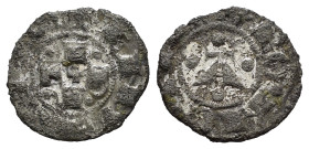 BOLOGNA. Repubblica, a nome di Enrico VI Imperatore (1191-1337). Bolognino Piccolo. Mi (0,50 g). MIR 2. Parziale argentatura. qBB