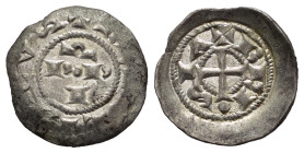 BRESCIA. Comune (1186-1250) a nome di Federico I (1186-1250). Denaro scodellato.Mi (0,68 g). MIR 108. SPL