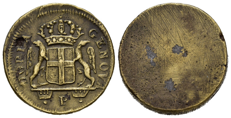 Peso monetale. Doppia di Genova. AE (12,59 g). qSPL