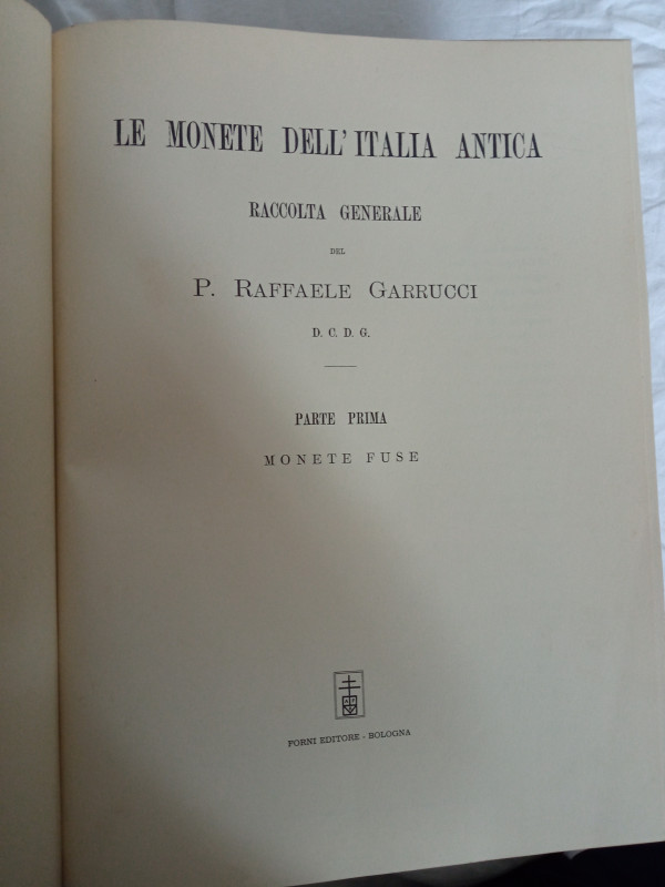 Garrucci Raffaele, Le monete dell'Italia Antica, Parte I e II, Ristampa Forni