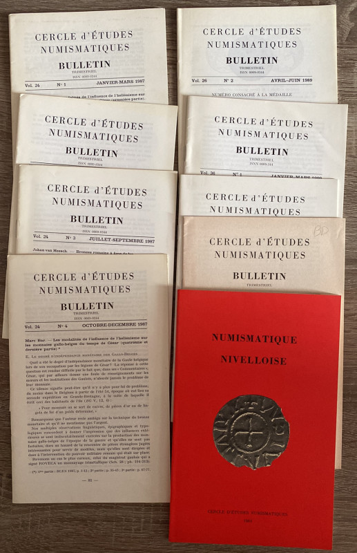 CERCLE D'ETUDES NUMISMATIQUES, lotto di bollettini trimestrali anni '80. Ottimo ...