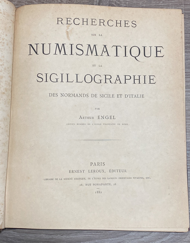 Engel A. - Recherches sur la Numismatique et la Sigillographie des Normands de S...