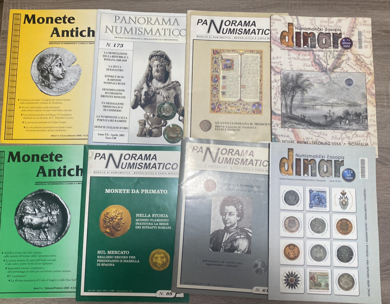 PANORAMA NUMISMATICO - MONETE ANTICHE - NUMIZMATICKI CASOPIS DINAR. Lotto di 8 r...