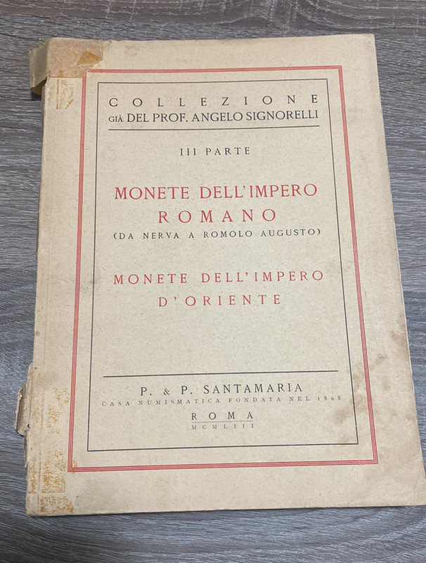 SANTAMARIA P. & P. - Collezione del Prof. Angelo Signorelli, III parte. Monete d...