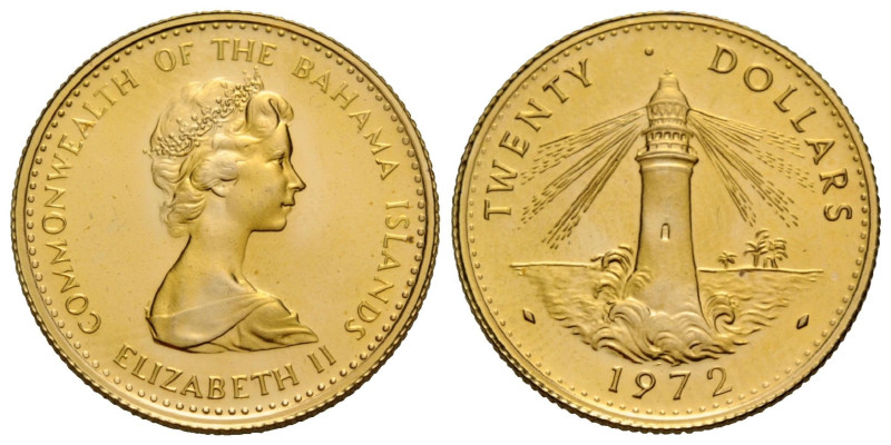 Elizabeth II., seit 1952 20 Dollars 1972 22.0 mm. Gold 0.917. Friedberg 10. 6.46...