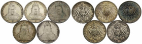 Sachsen / Saxony
Friedrich August III. 1904-1918 3 Mark 1913, E Muldenhütten. 33.0 mm. Silber / Silver 0.900 Frederick August III, 100. Jahrestag der...