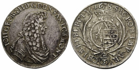 Sachsen / Saxony Kurfürstentum / Electorate
John George II (Hans Georg II) (1657-1680) 2/3 Thaler = 1 Gulden 1678 Dresden. 38.0 MM. Silber / Silver. ...