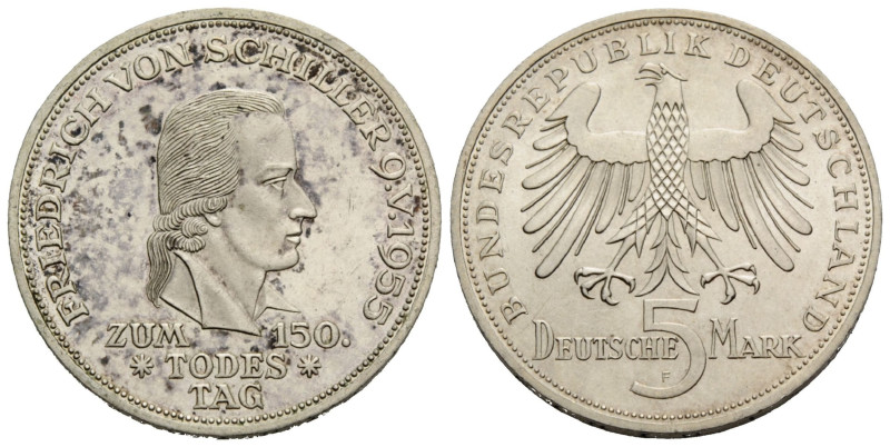 Bundesrepublik / Federal Republic
 5 Deutsche Mark 1955 29.0 mm. Silber / Silve...