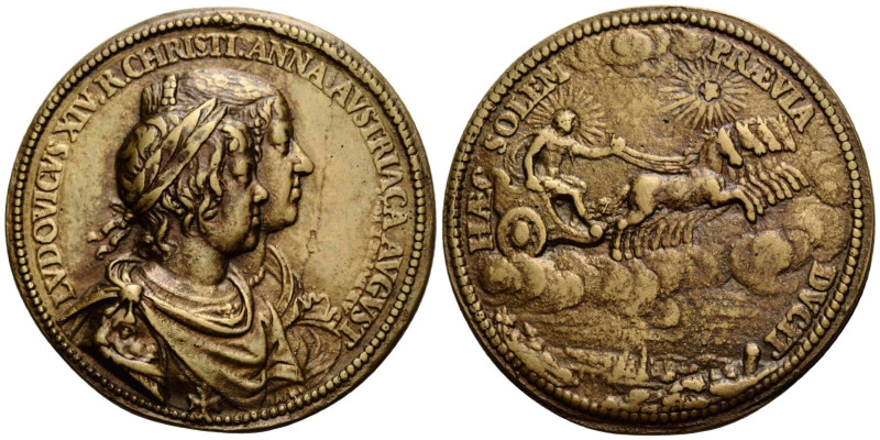 Königreich und Republik / Kingdom and Republic
Louis XIV. 1643-1715 Messingmeda...