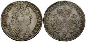 Königreich und Republik / Kingdom and Republic
Louis XIV. 1643-1715 Ecu aux trois couronnes 1710 D, Lyon. 41.0 m. Ecu with three crowns. KM 386.4. 30...