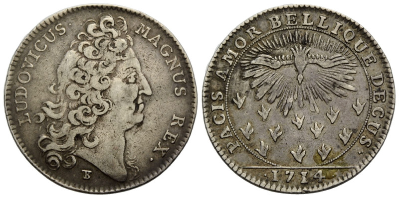 Königreich und Republik / Kingdom and Republic
Louis XIV. 1643-1715 Silbermedai...