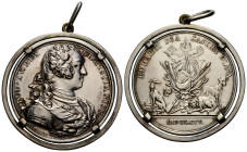 Königreich und Republik / Kingdom and Republic
Louis XV. 1715-1774 Silbermedaille / Silver medal 1725. 47.0 mm. Silber / Silver. La chasse. Obv. Lege...
