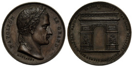 Königreich und Republik / Kingdom and Republic
Louis Philippe, 1830-1848 Bronzemedaille / Bronze medal 1836. 25.0 mm. auf die Vollendung des Arc de T...